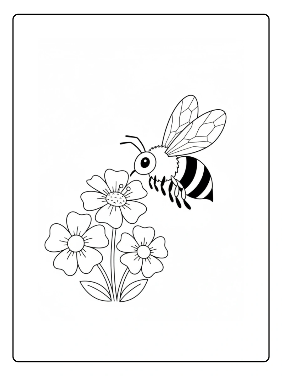 Abeja recolectando néctar