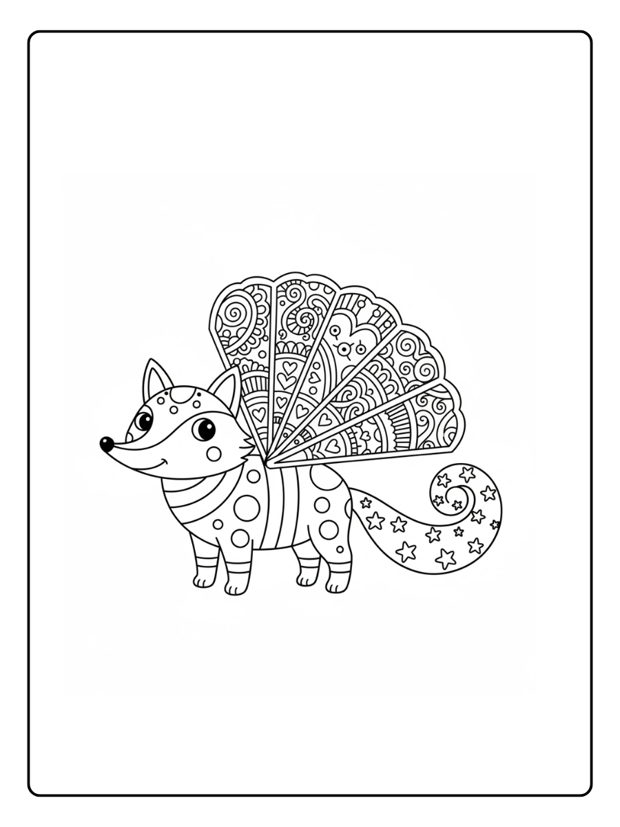 Alebrije con alas tipo abanico