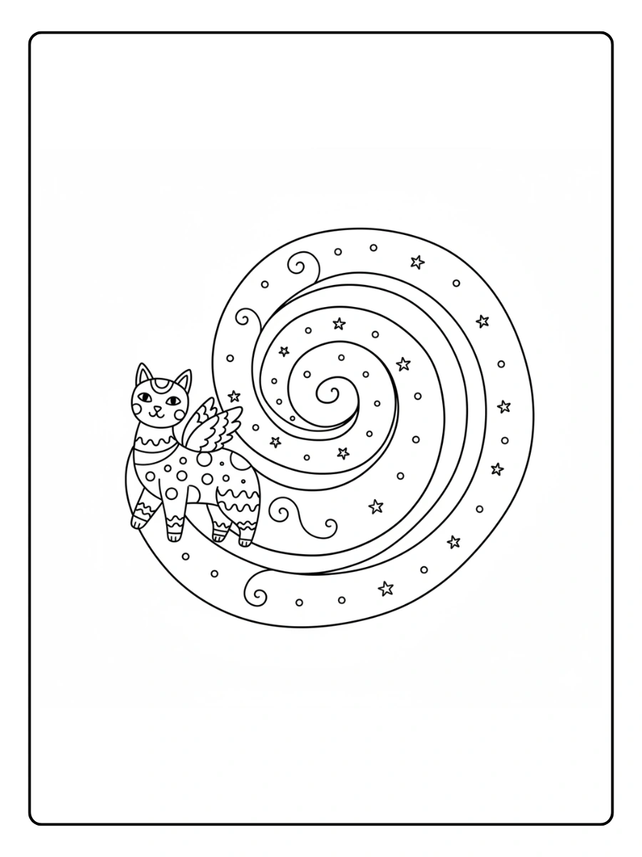 Alebrije con cola en forma de espiral grandede alebrije con animales fusionados