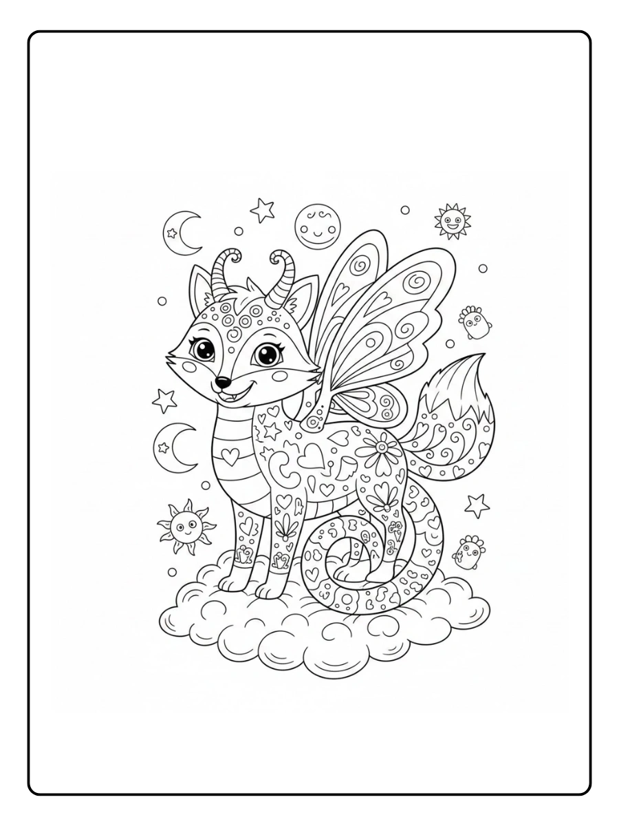 Alebrije personaje mágico para colorearanimales mágicos