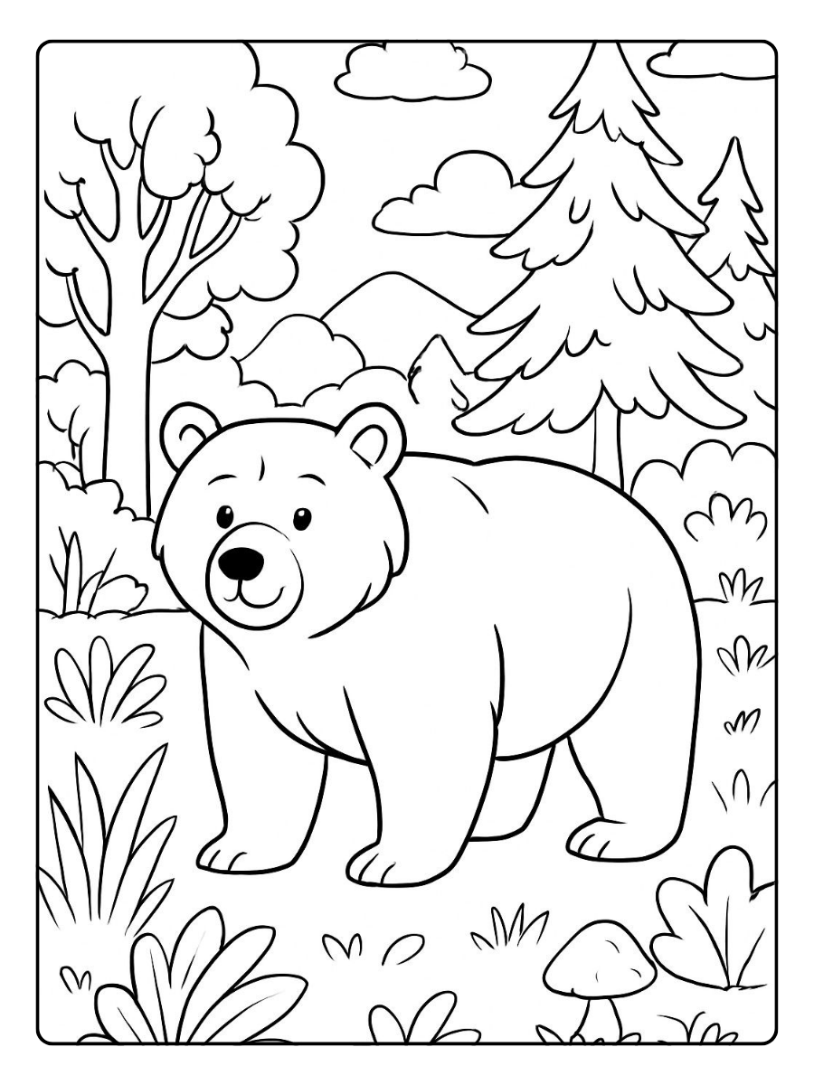 Animales para colorear del bosque