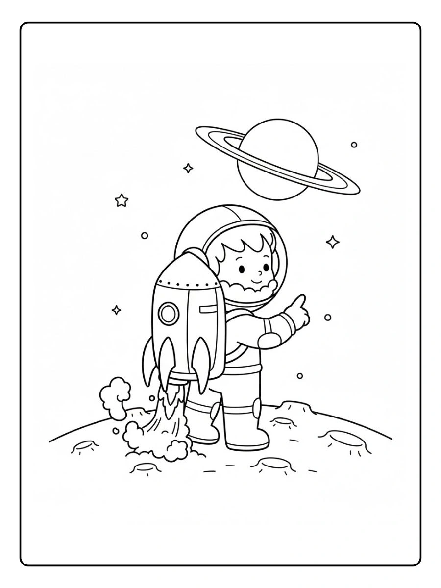 Astronauta con mochila espacial