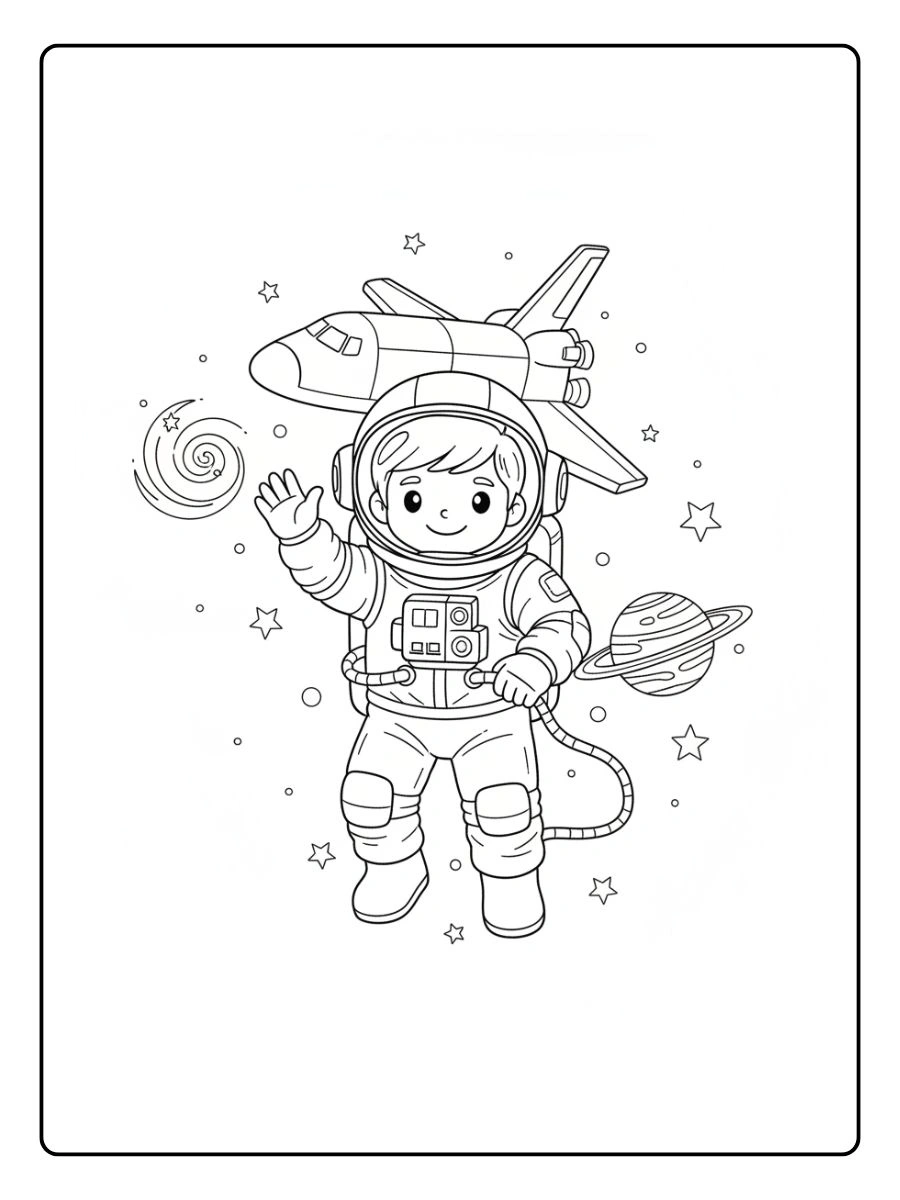 Astronauta saludando en el espacio