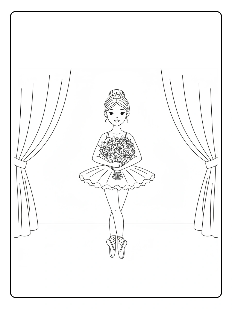 Bailarina con flores