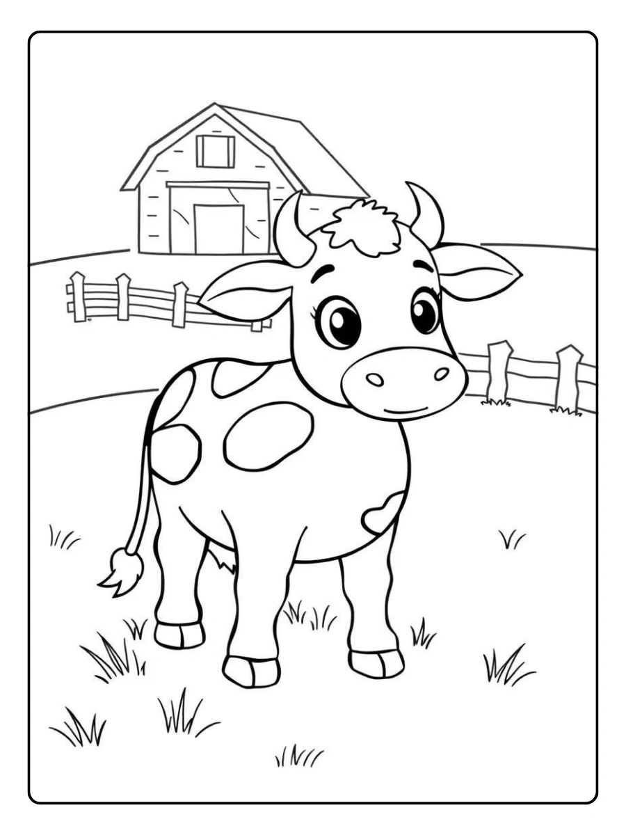 Cabeza de vaca para colorear