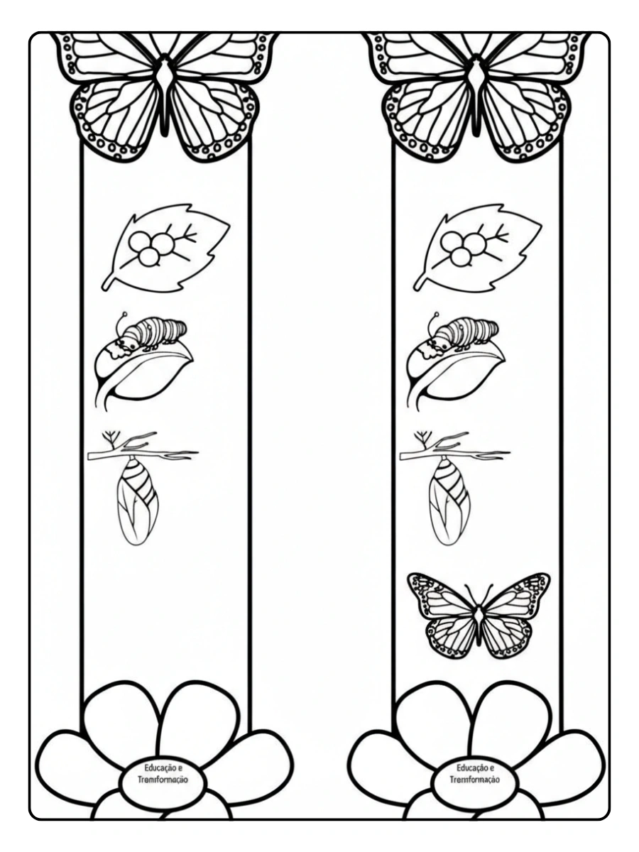 Ciclo de vida con flechas para colorear
