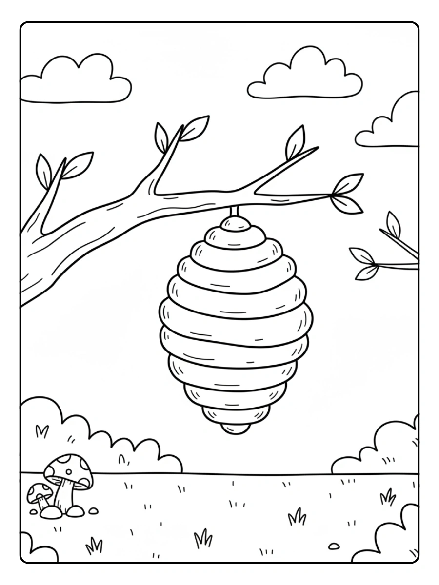 Colmena en rama alta