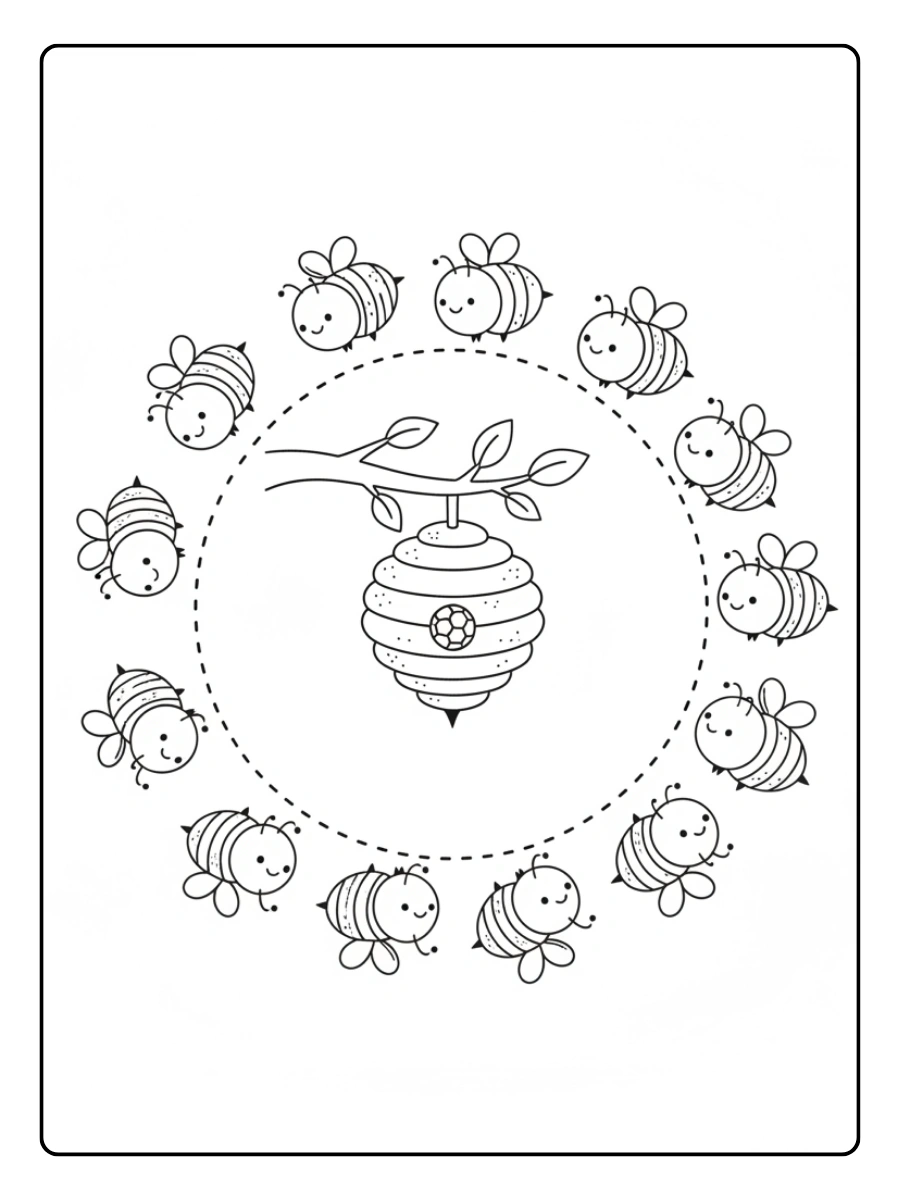 Colmena protegida por abejas
