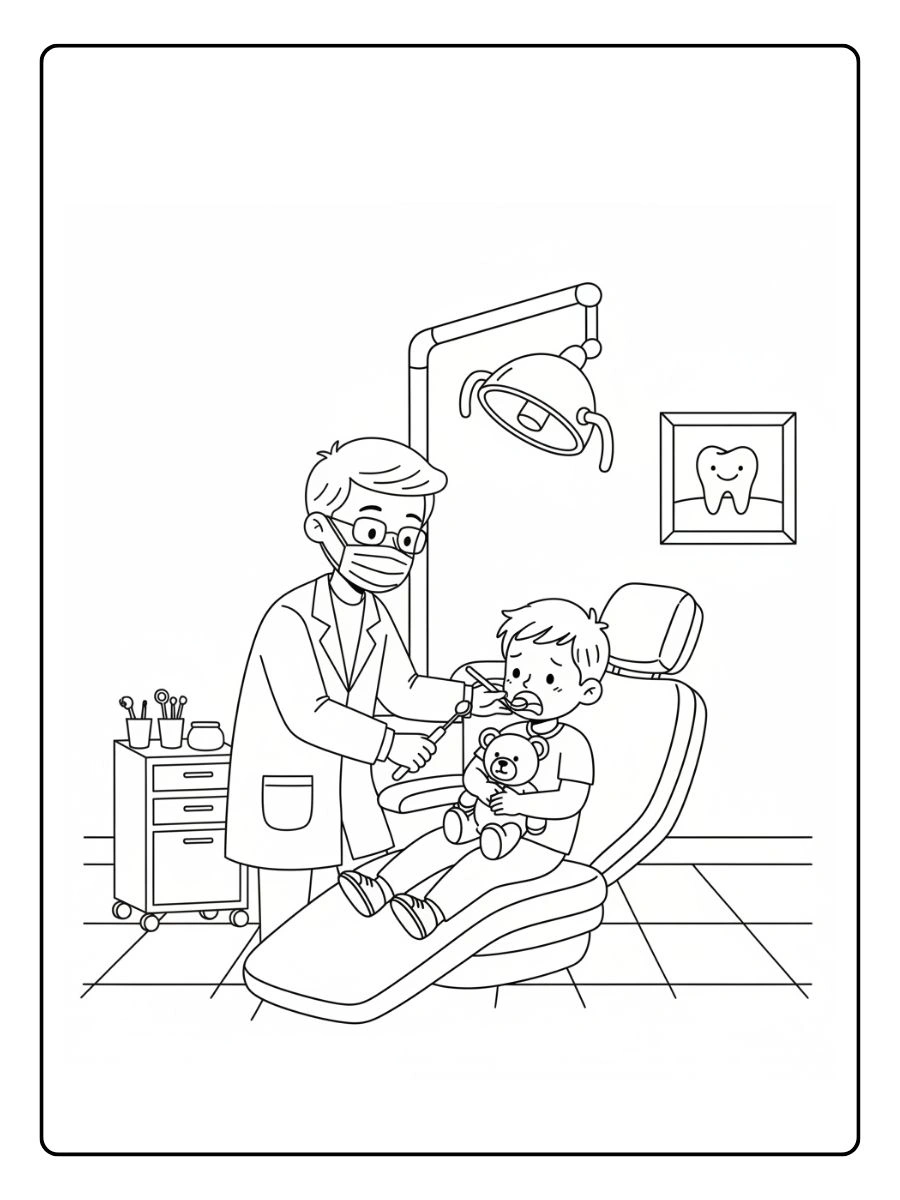 Dentista revisando muelas