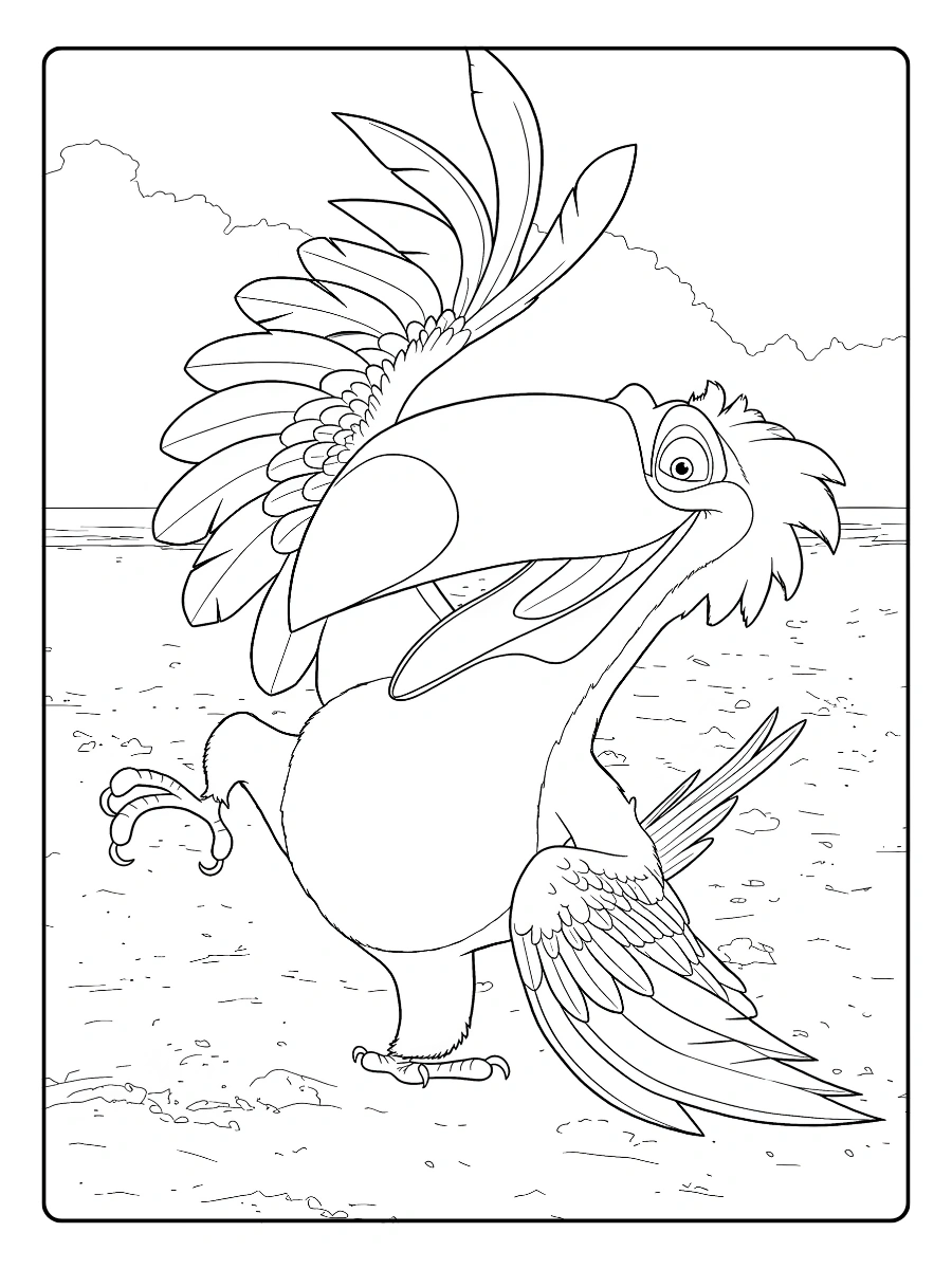 Dibujos de Tucan para Colorear (4)