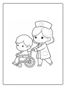 Doctor empujando silla de ruedaspara colorear preescolaralebrije volando suavealebrije caminando curiosoalebrije hecho de estrellas grandeshecho solo con círculos grandes