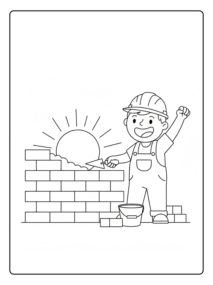 El albañil sonriente