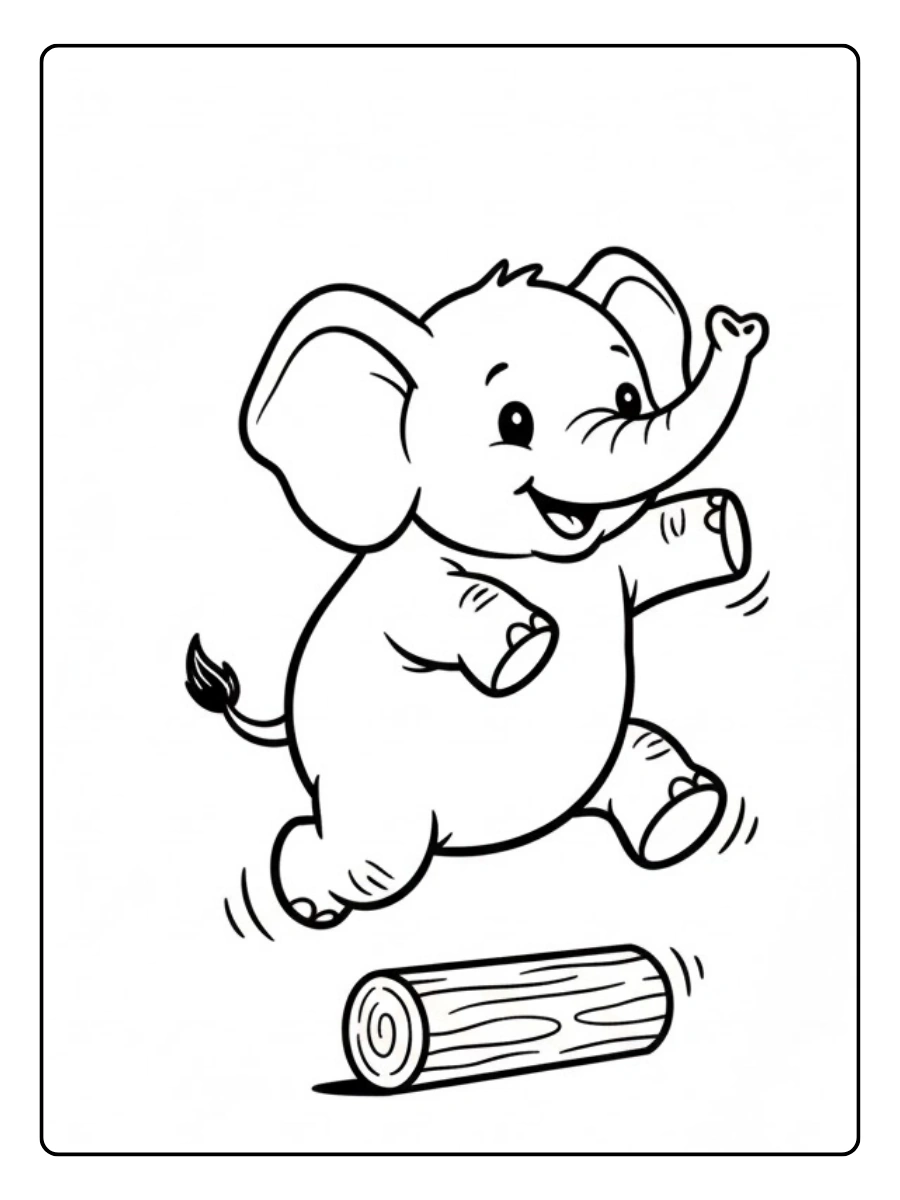 Elefante saltando pequeño