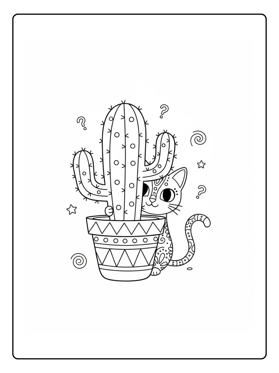 Gato alebrije escondiéndose juguetónalebrije hecho de estrellas grandeshecho solo con círculos grandes