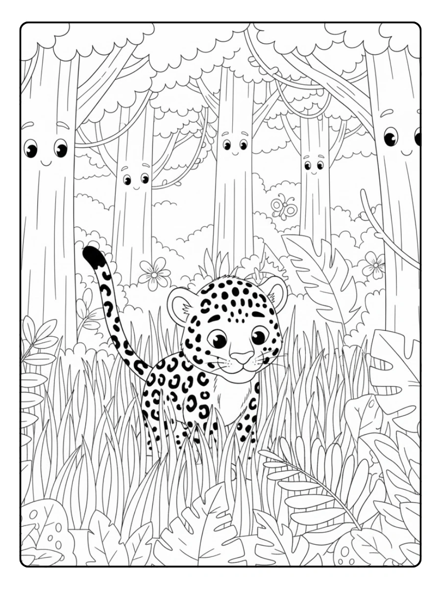 Jaguar caminando silenciosamente entre la hierba alta