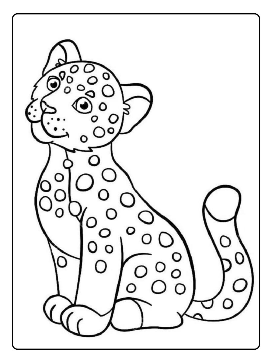 Leopardo dibujo para colorear