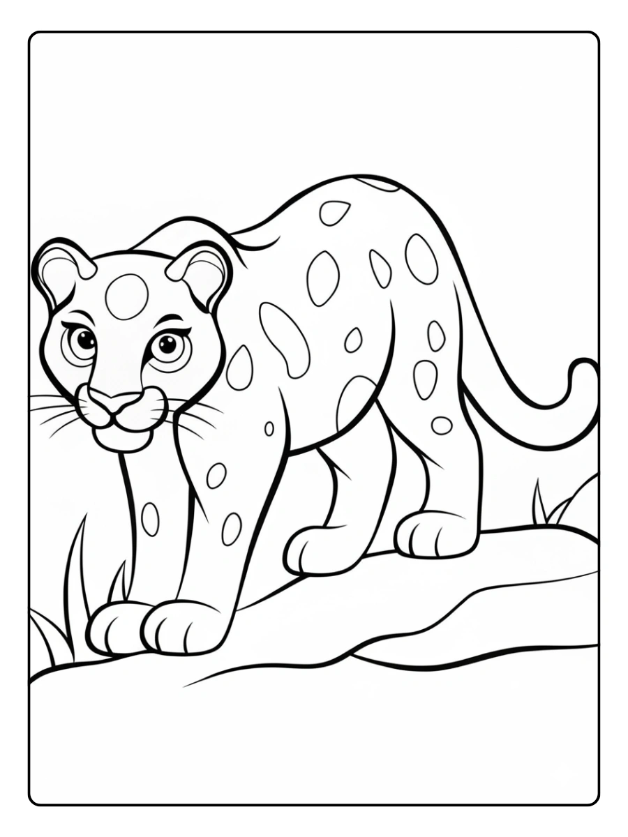 Leopardo para colorear para imprimir