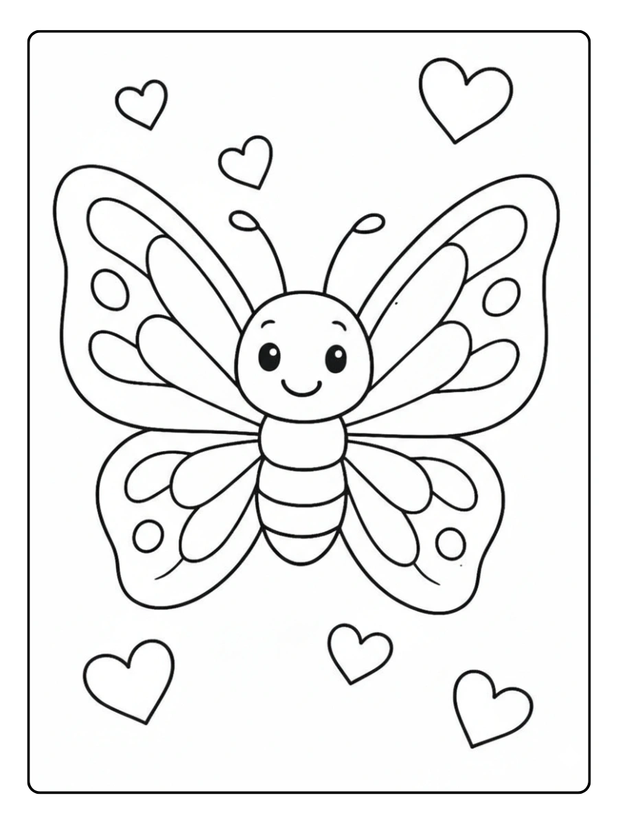 Mariposa de jardín para colorear