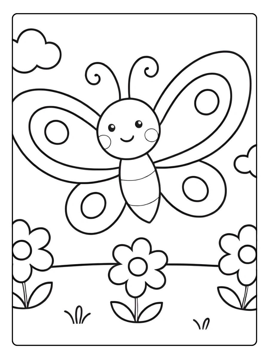 Mariposa detallada para colorear