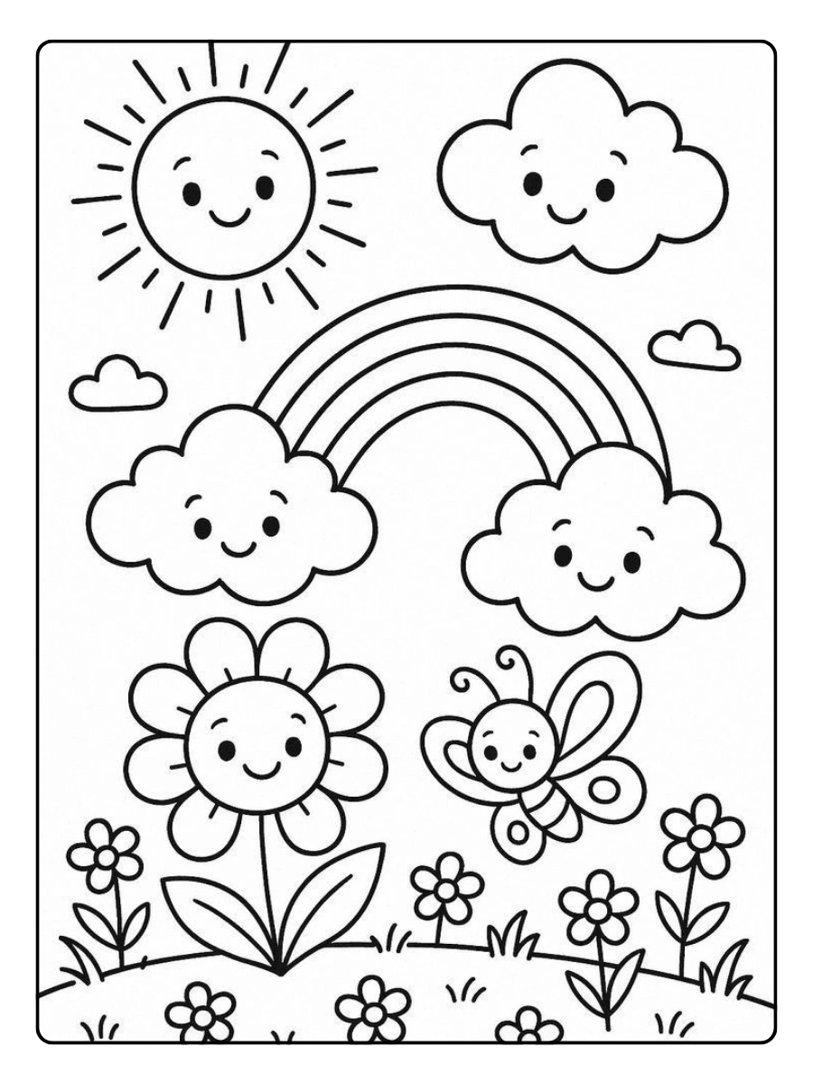 Mariposa fácil para colorear