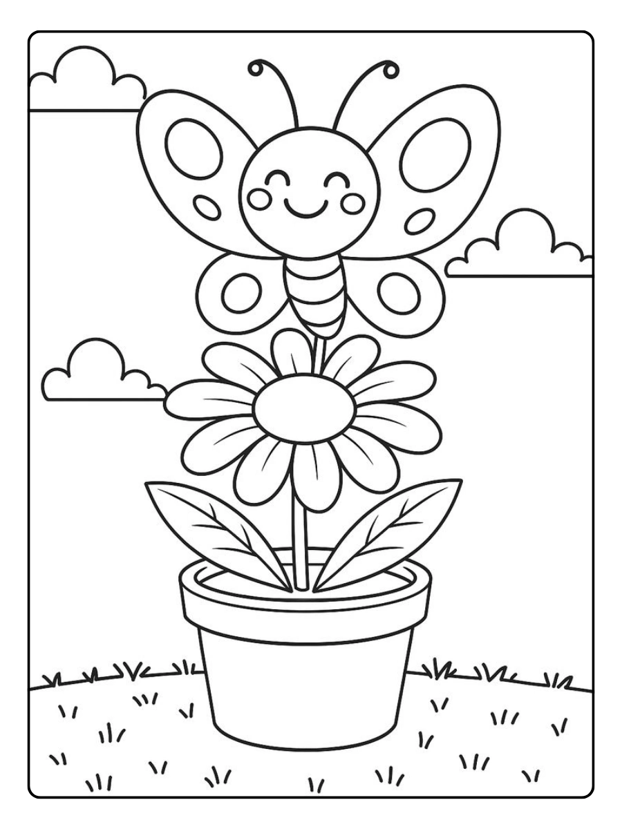 Mariposa grande para colorear