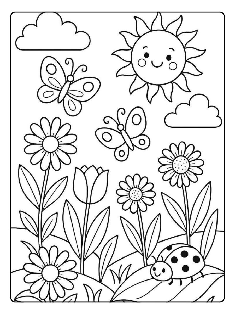 Mariposa kawaii para colorear