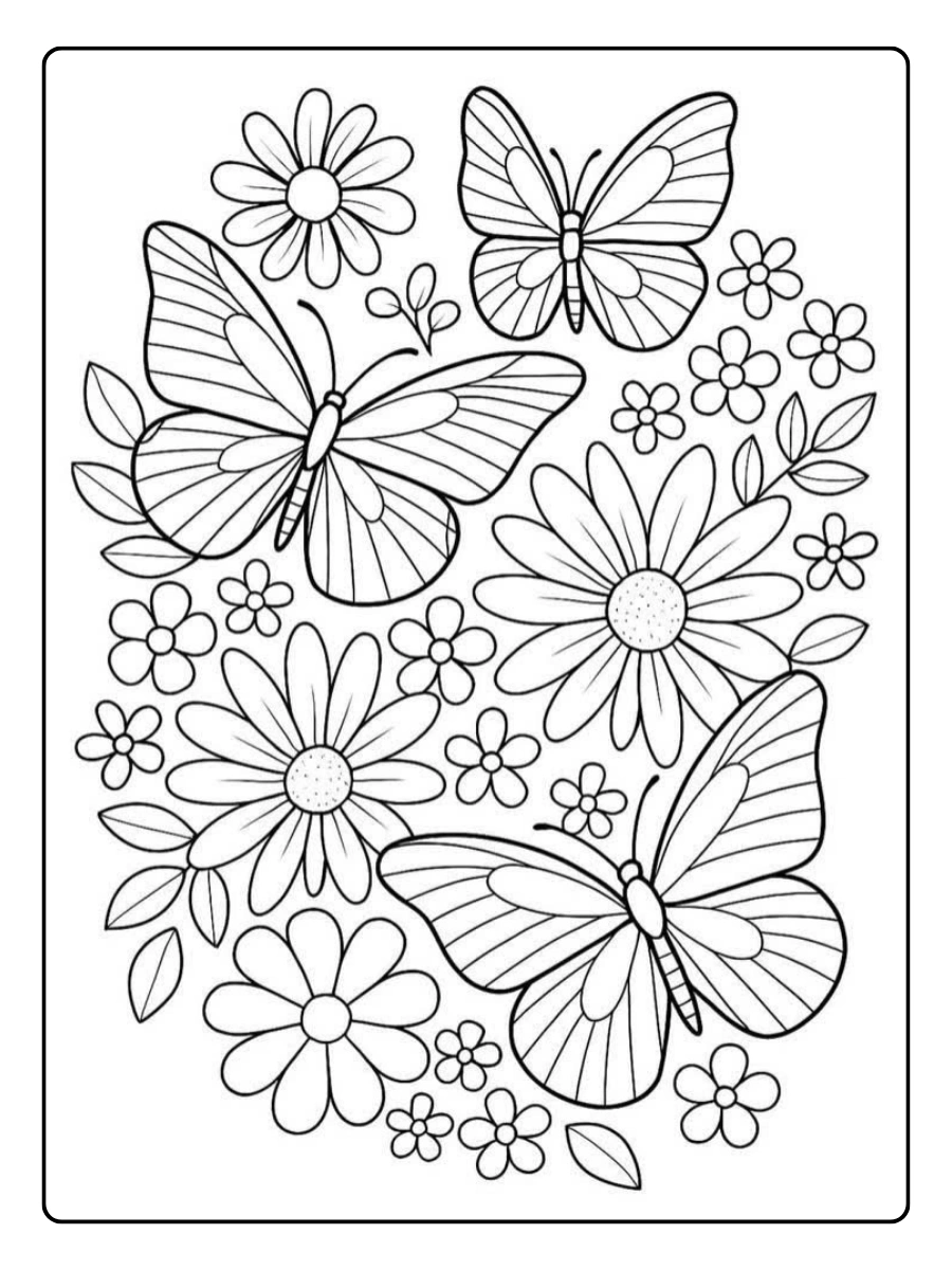 Mariposas mandalas decorativas para colorear