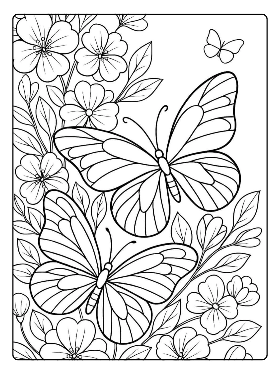 Mariposas mandalas en línea para colorear