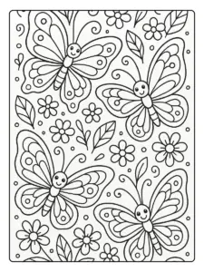 Mariposas mandalas estilo zen para colorear