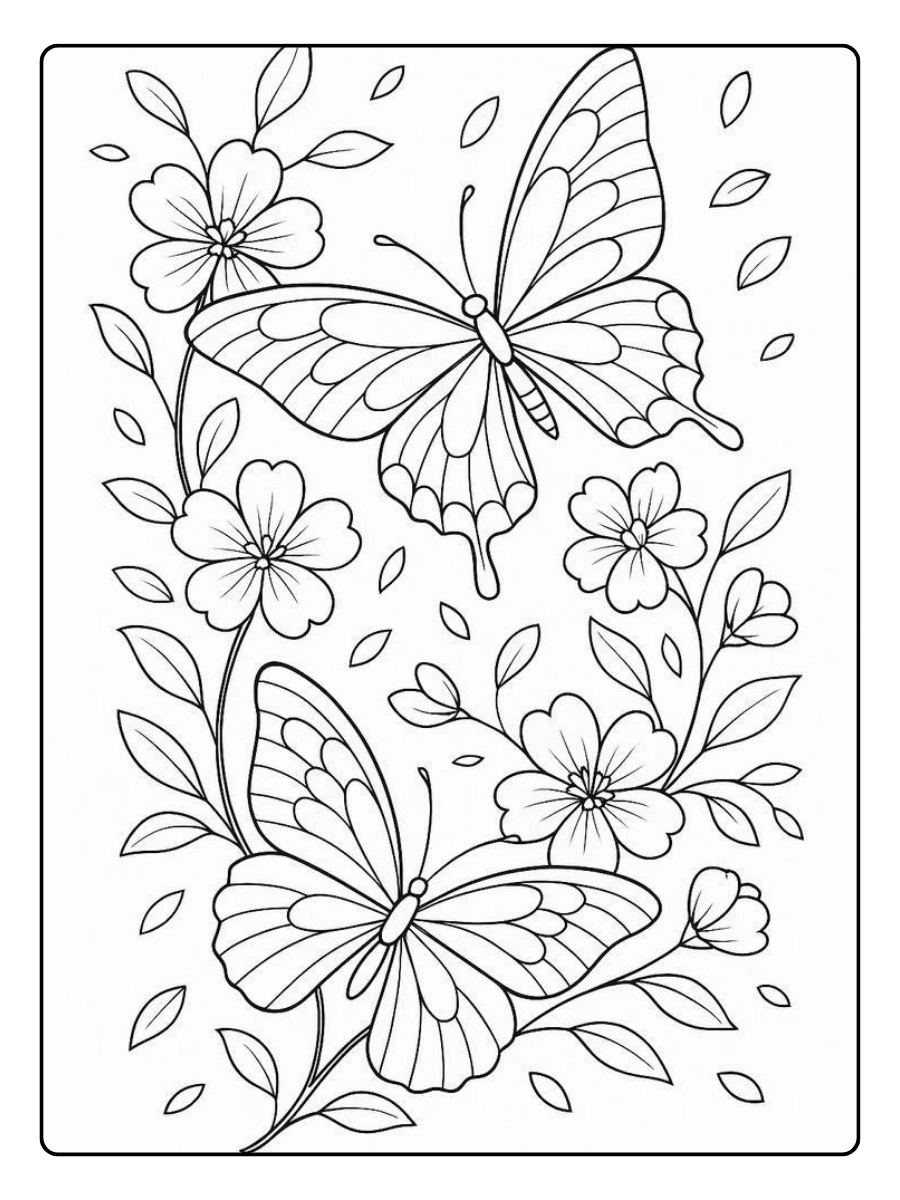 Mariposas mandalas florales para colorear
