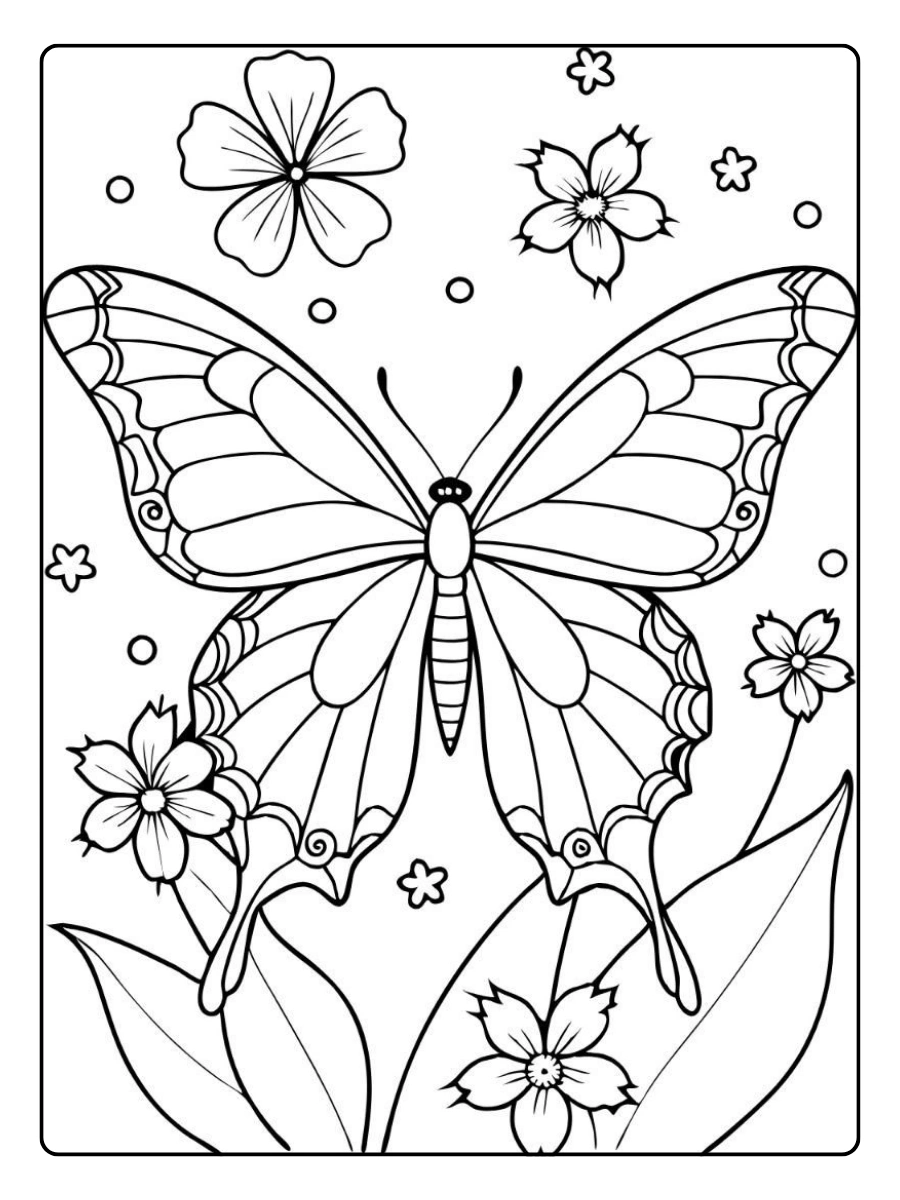 Mariposas mandalas grandes para colorear
