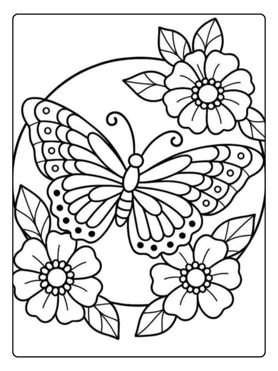 Mariposas mandalas para colorear infantiles