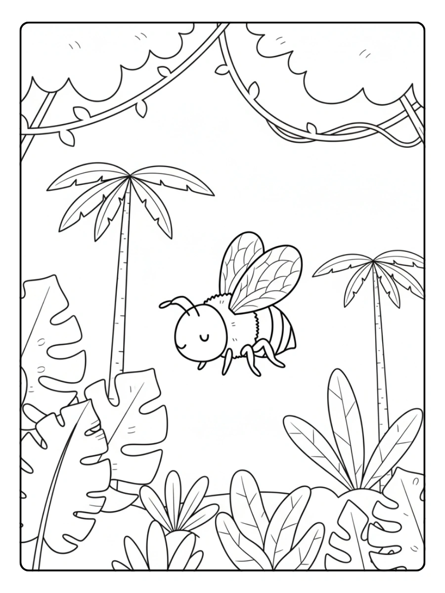 Abeja Melipona en bosque tropical