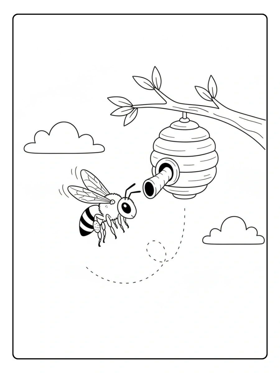 Abeja Melipona entrando al nido