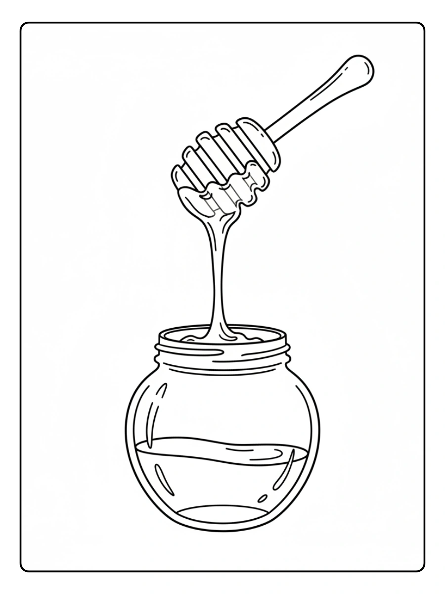 Miel cayendo al frasco