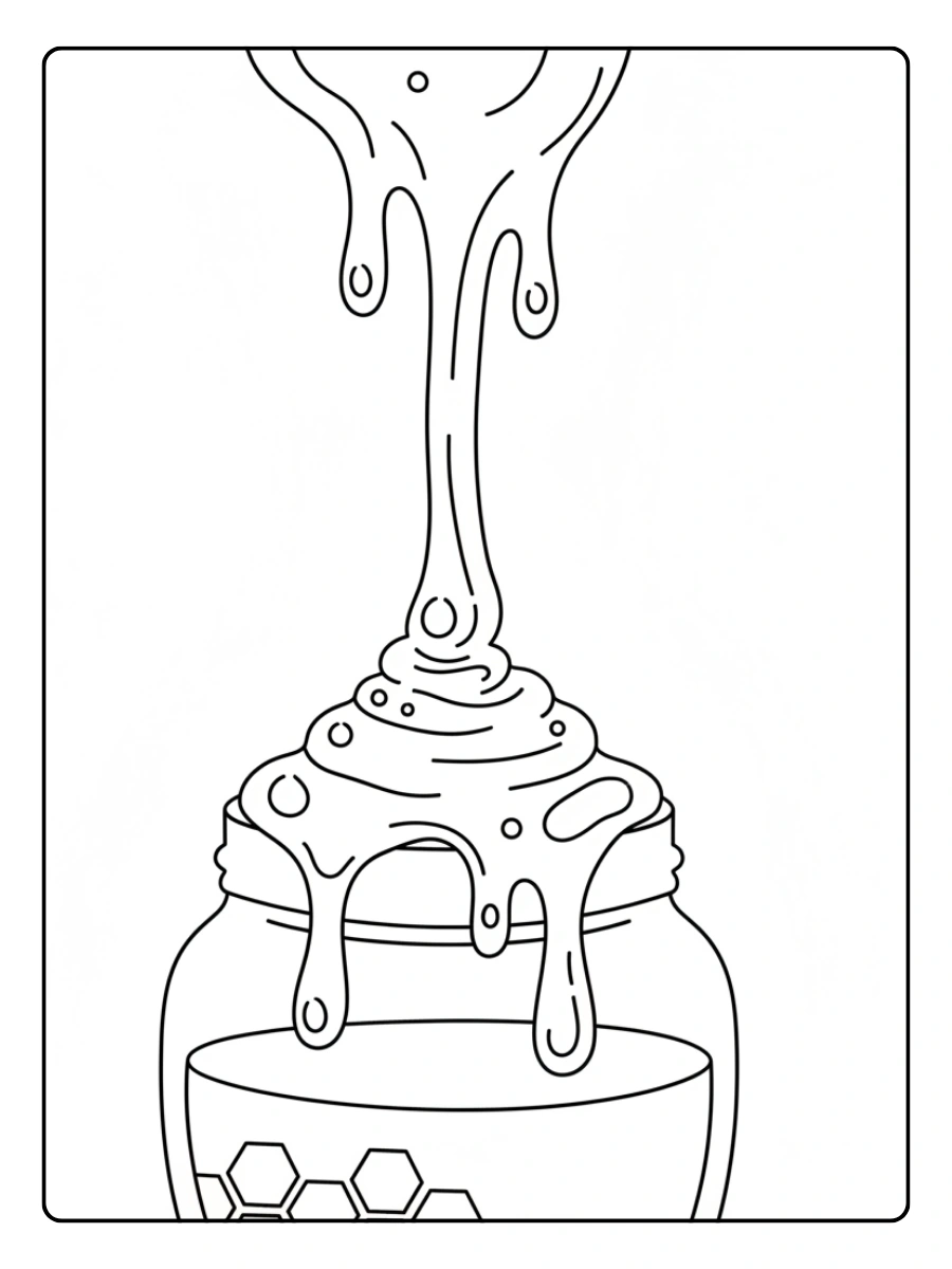 Miel cayendo lentamente