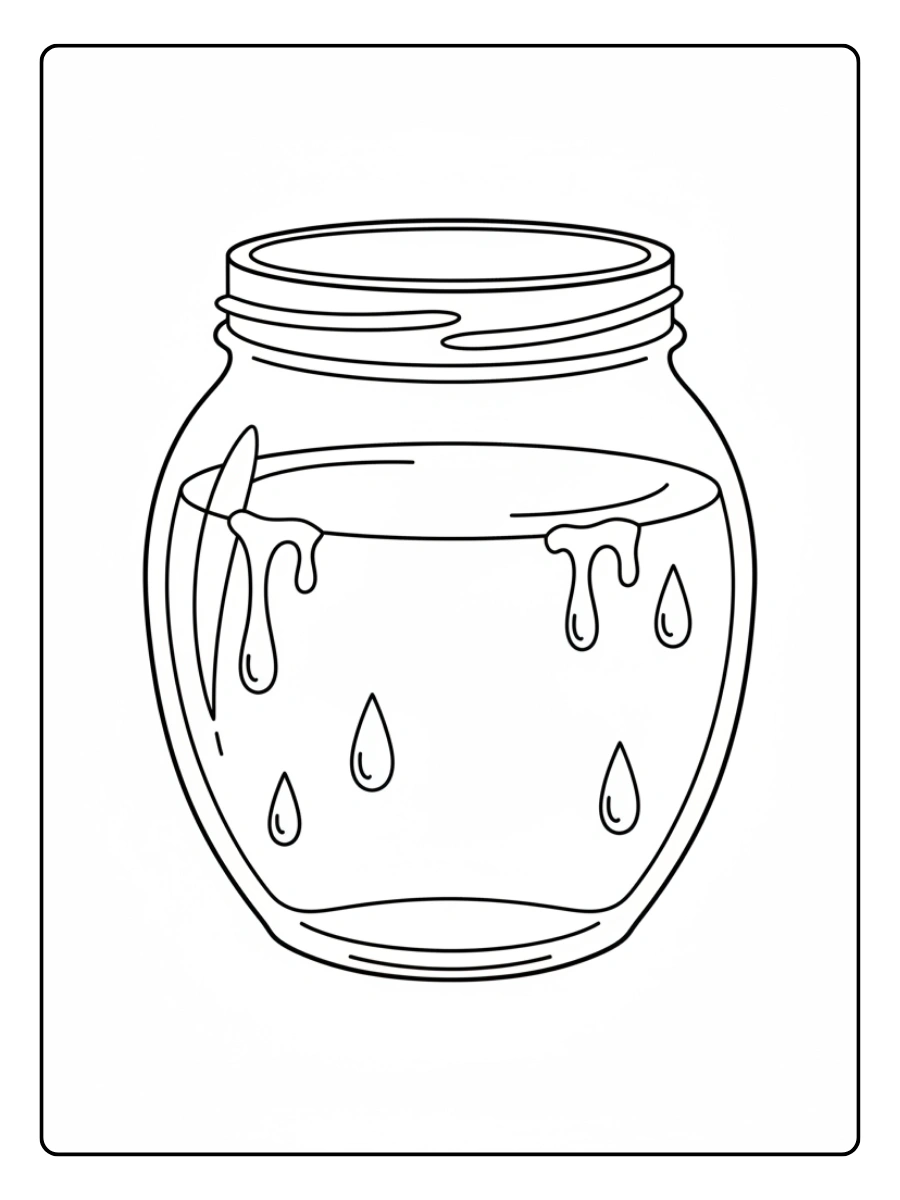 Miel dentro del frascovolando suave