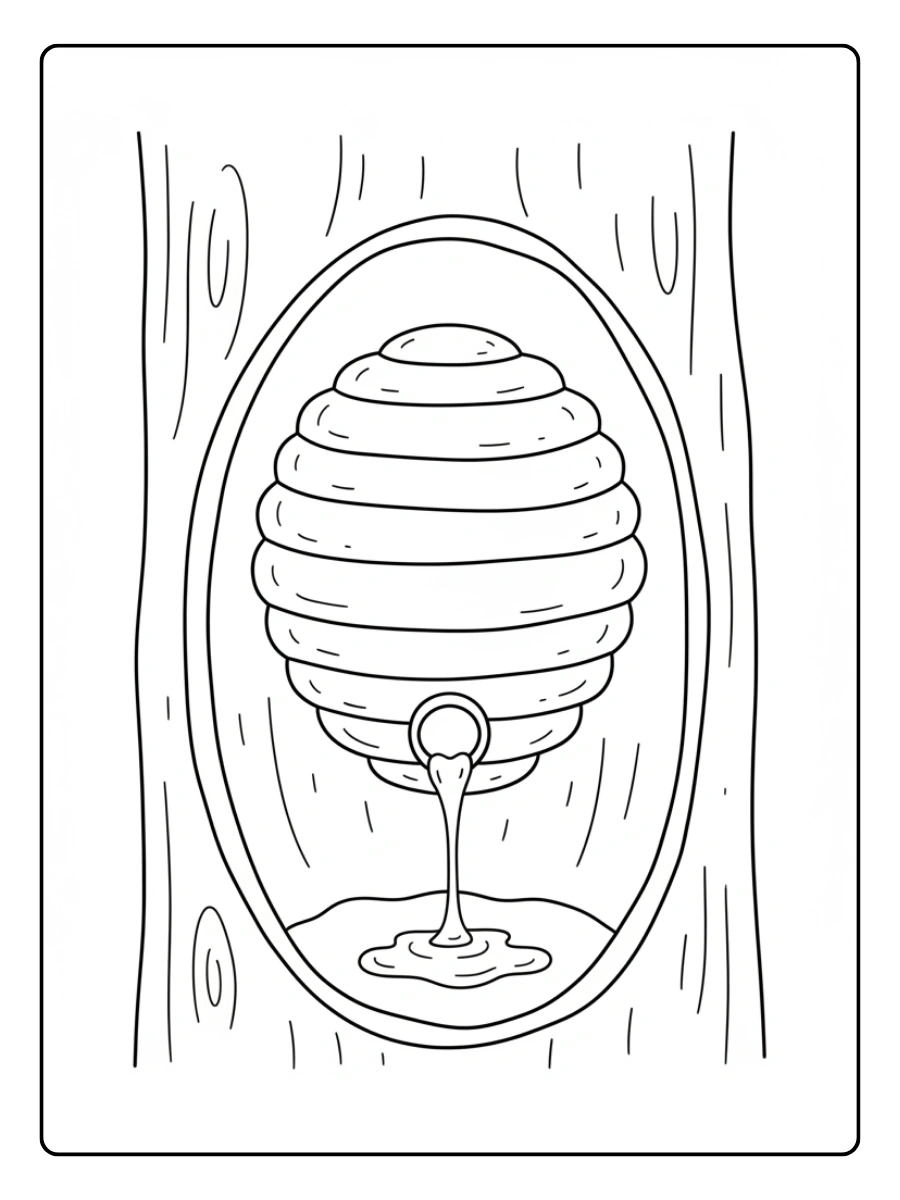 Miel goteando del nido