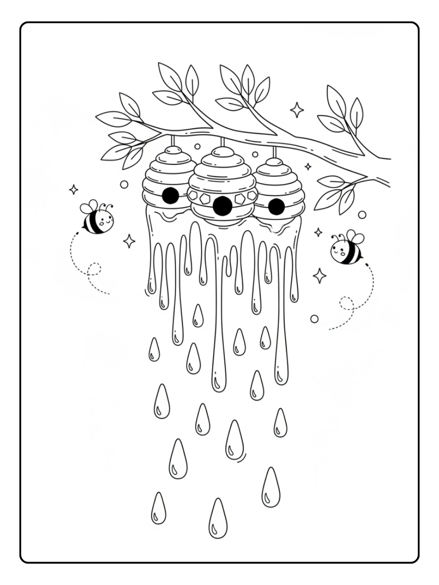 Miel saliendo del panal