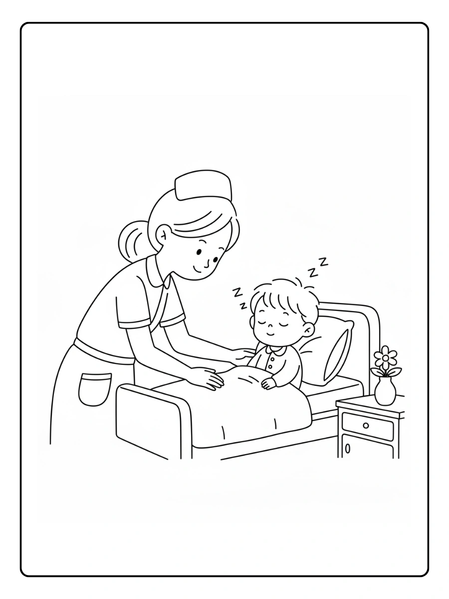 Enfermera Observando al paciente