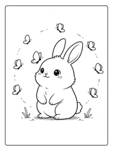 Pato con patitos para colorear