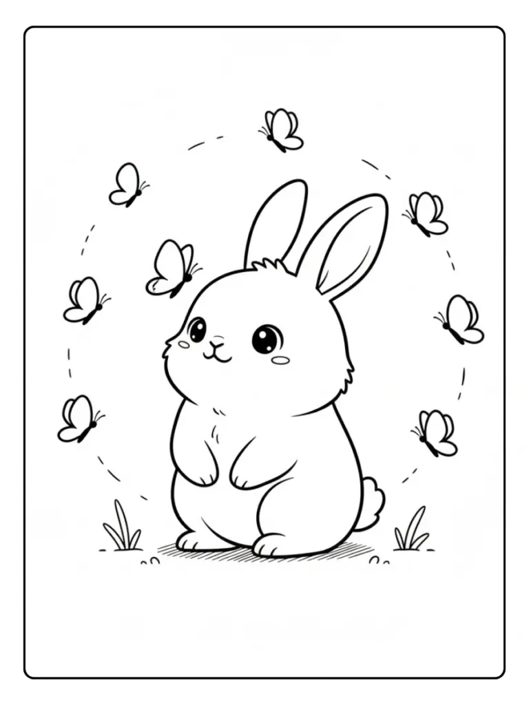 Pato con patitos para colorear