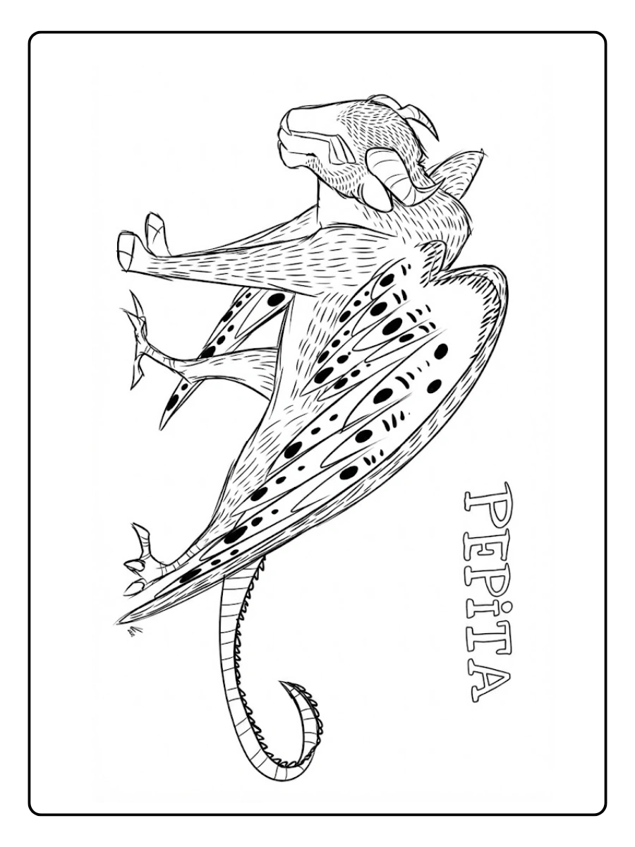 Pepita alebrijes para colorear de coco (3)