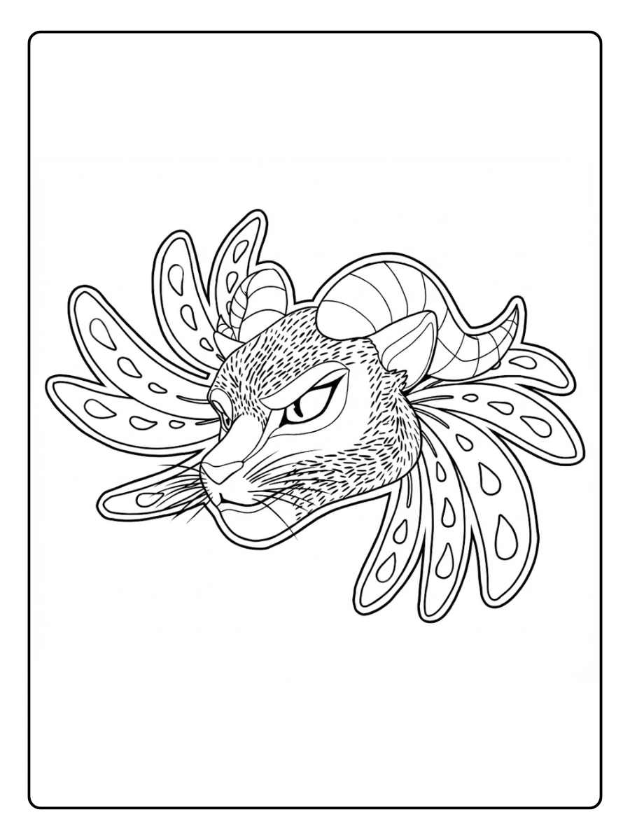 Pepita alebrijes para colorear de coco