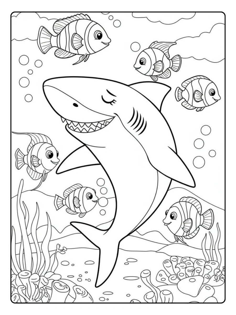 Pez para colorear infantil