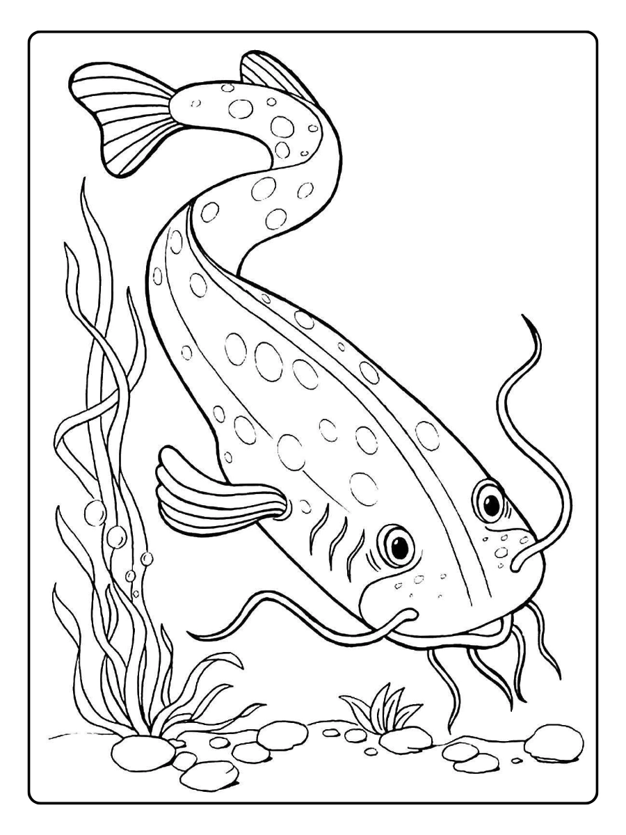 Pez realista para colorear