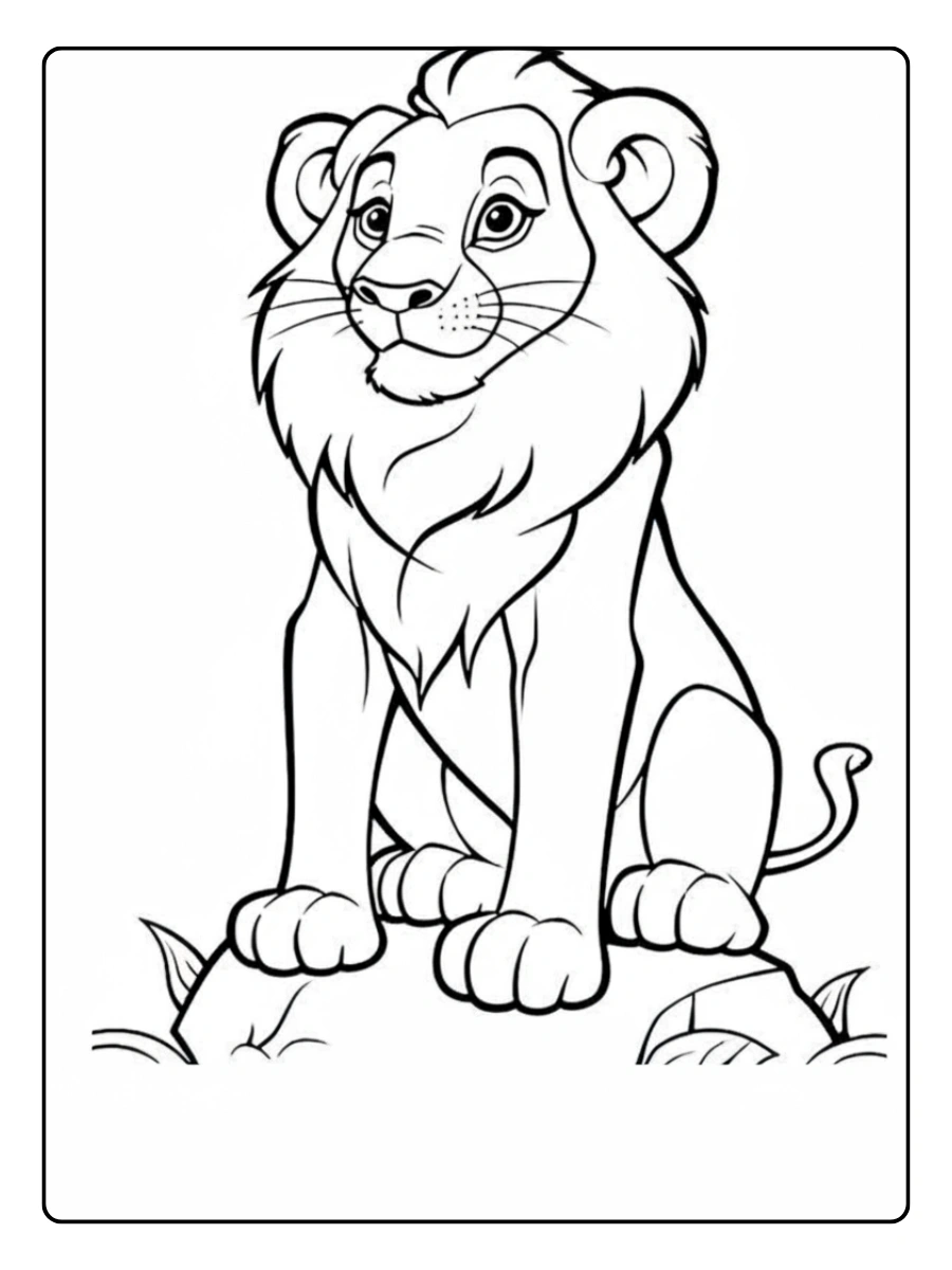 Puma para colorear descansando