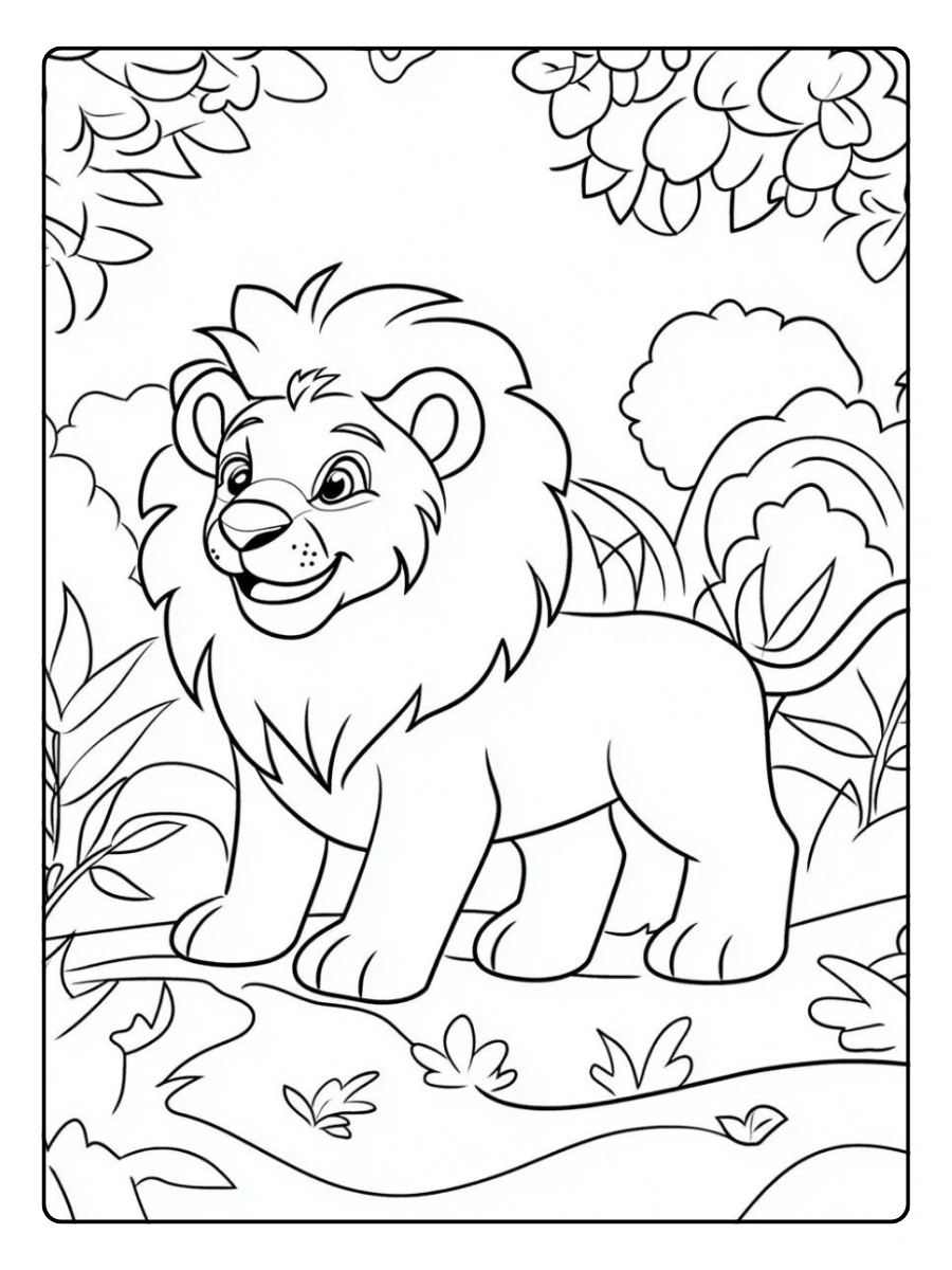 Puma para colorear en la montaña