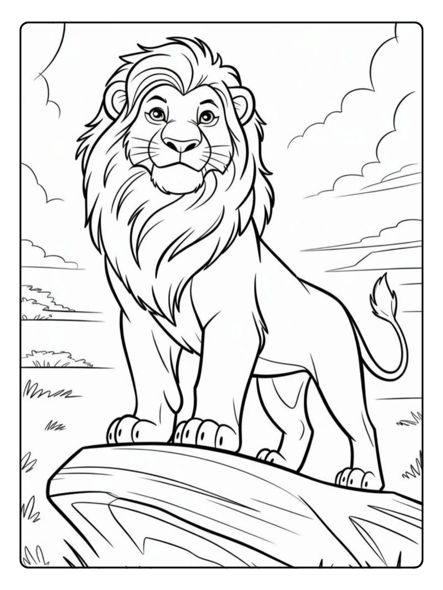 Puma para colorear en la selva