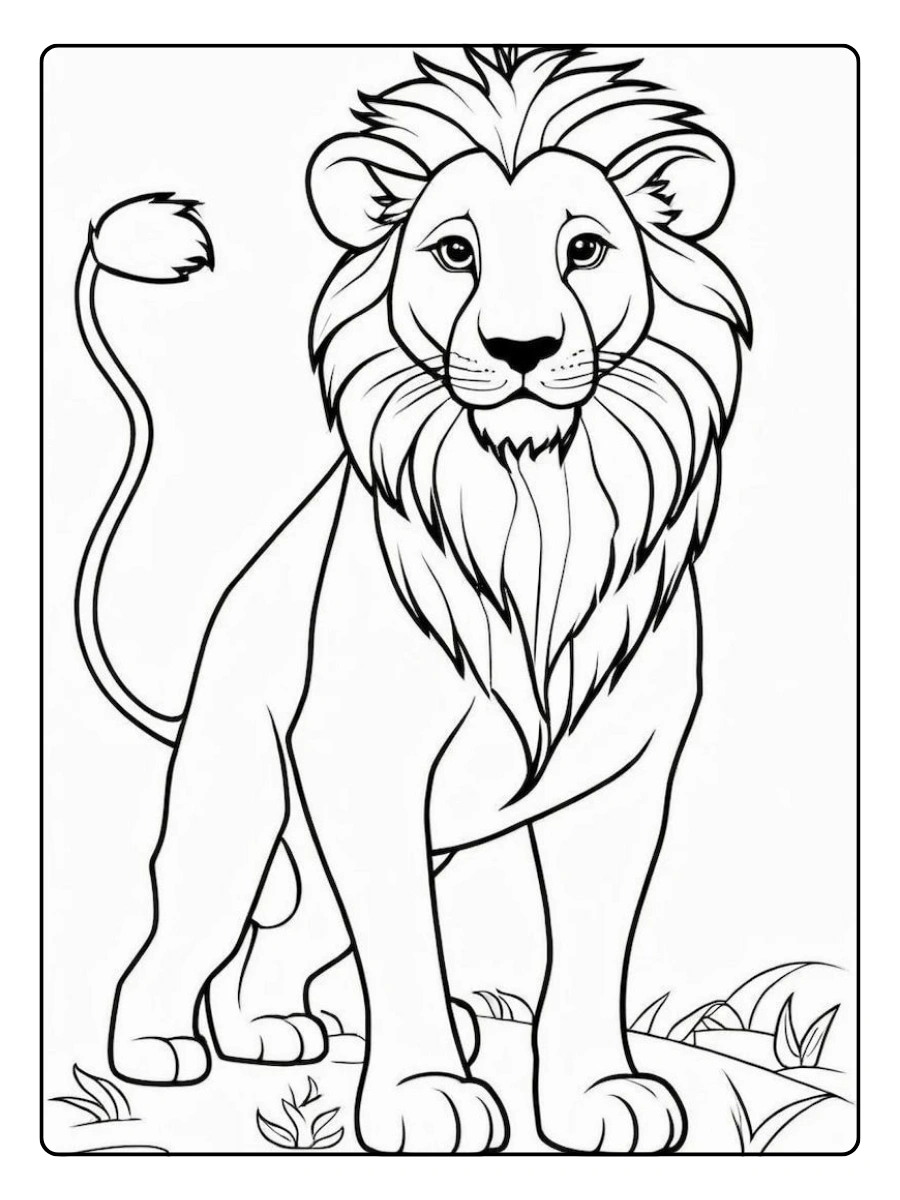 Puma para colorear en movimiento